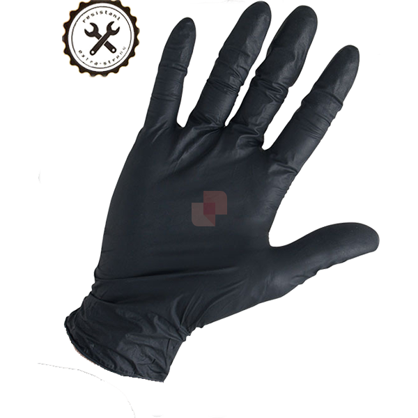 guanti in nitrile neri senza polvere