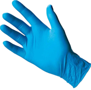 guanti in nitrile blu