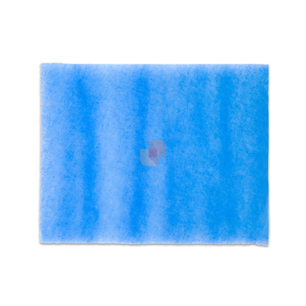 Prefiltro aria in poliestere bianco azzurro-blu in pannelli su misura