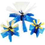set spazzole pulizia canali aria rettangolari