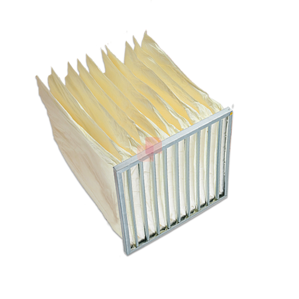 Bag Filter yellow F8 - 10 pockets - metal support frame